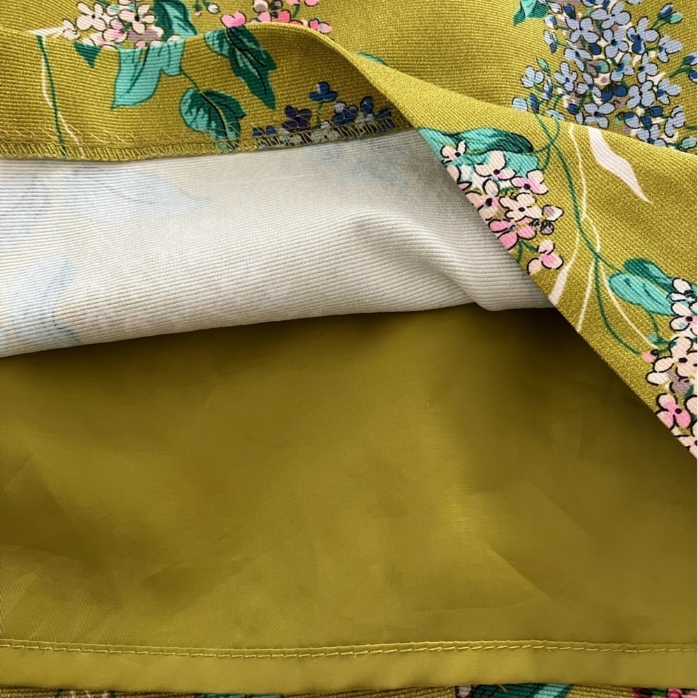 Hobbs London Size 4 Green Chartreuse Moira Garden Floral Sheath Occasions Dress - Picture 9 of 16